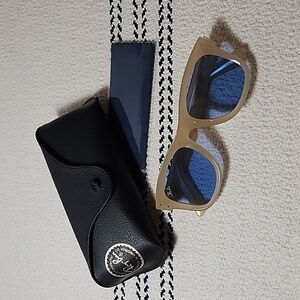 Ray-Ban Beige and Blue Sunglasses